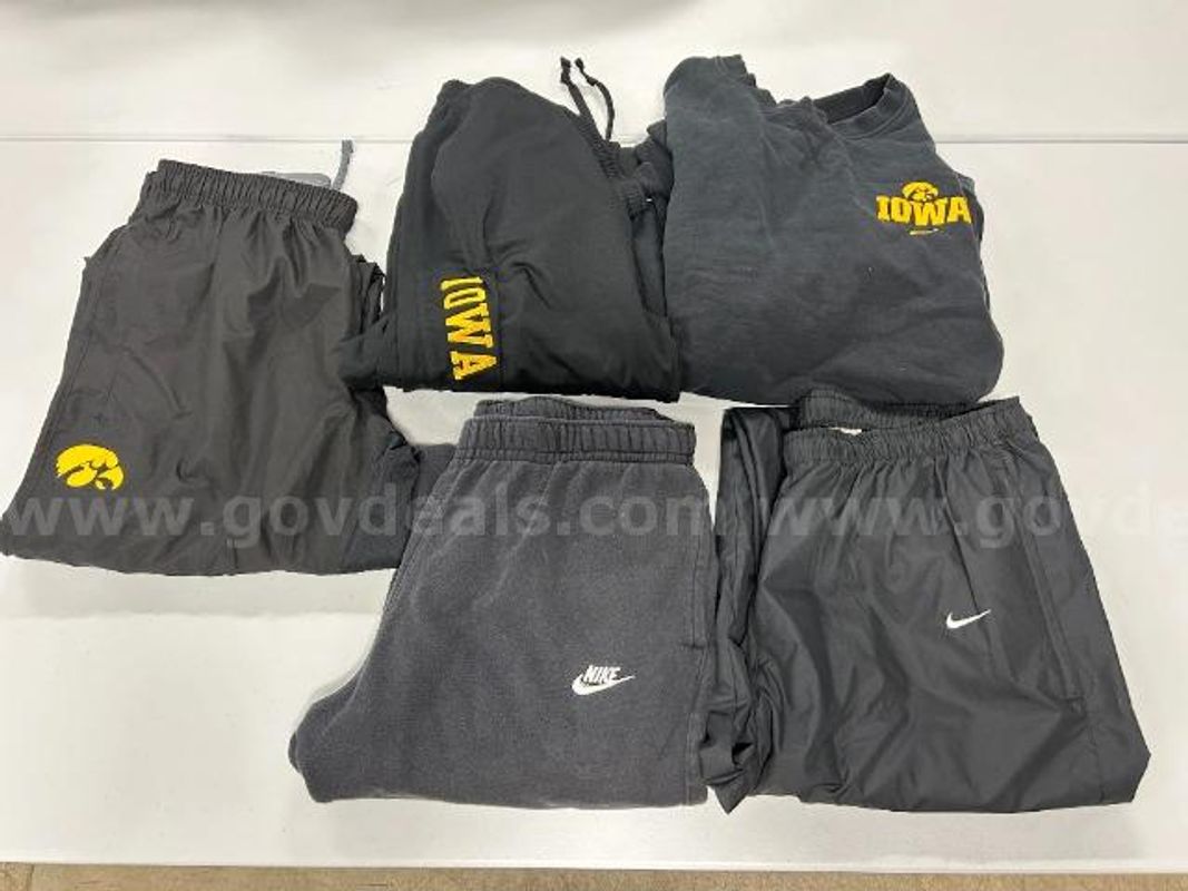 Lot of 5, Nike Pants(4), Sweatshirt, Various styles. Size: XL