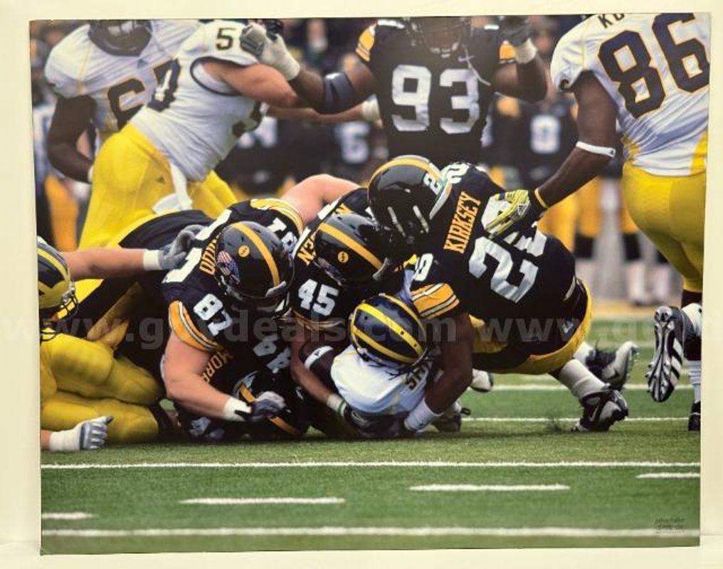 Hawkeye Football "Gang Tackle vs. Michigan" Poster Board