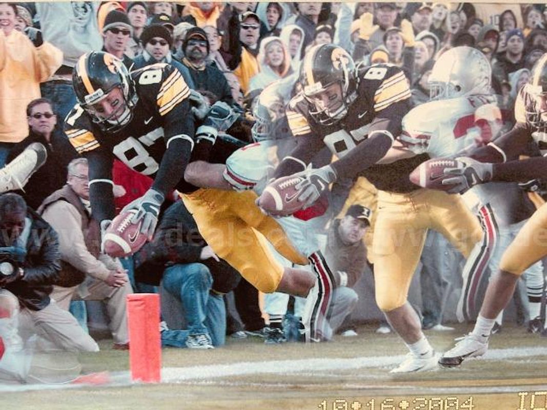 Hawkeye Football "Motion Time-Lapse Touchdown" Poster Board