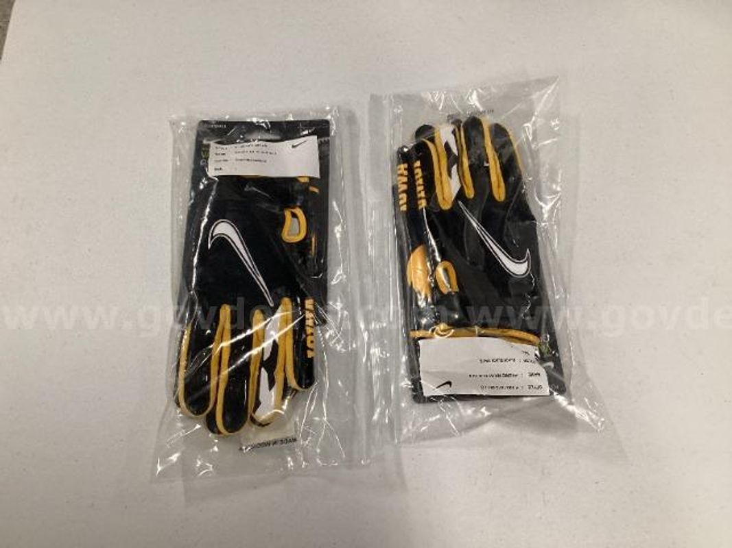 2 Pairs of Nike Vapor Jet Iowa Football Gloves
