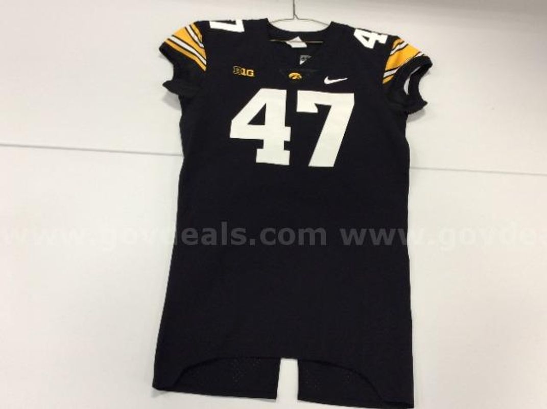Team Issued Iowa Football Jersey Black #47