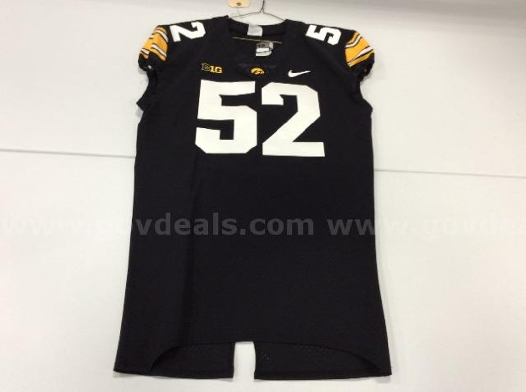 Team Issued Iowa Football Jersey Black #52