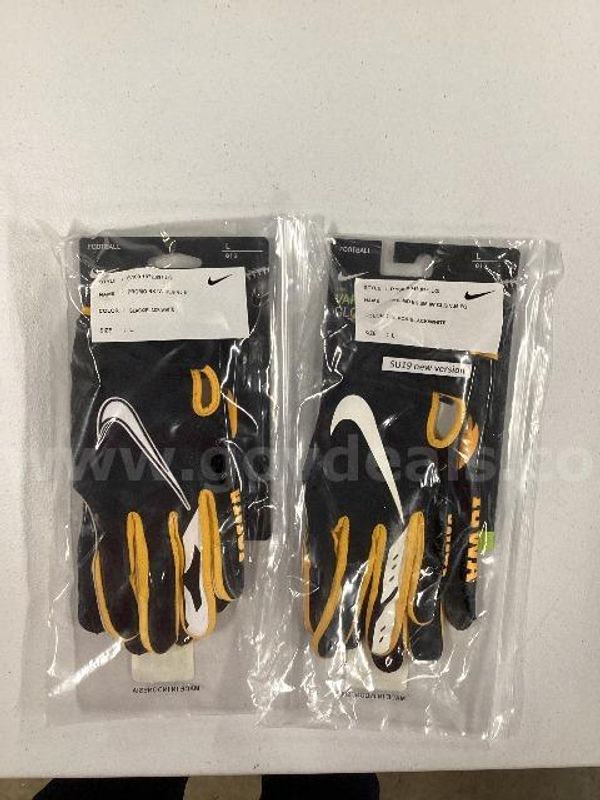 2 Pairs of Nike Vapor Jet Iowa Football Gloves