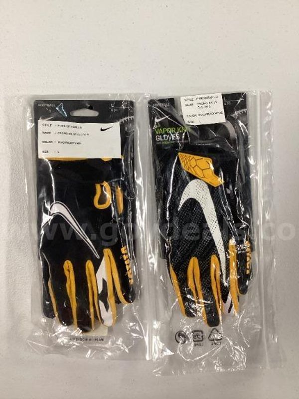 1 Pair of Nike Vapor Jet + 1 Pair of Nike Vapor Knit Iowa Football Gloves