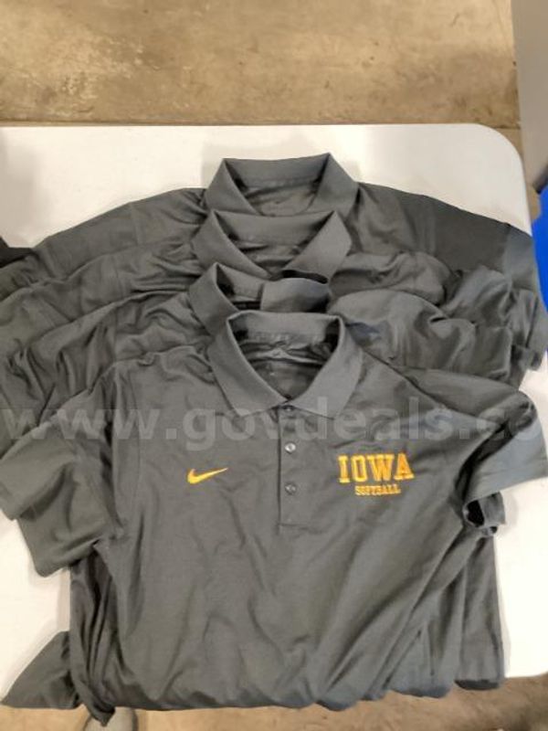 Lot of 4, Grey Iowa Softball Nike Dri-Fit Polo