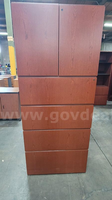 ****  Wood 4 Drawer Lateral File Cabinet 24x30x72 ****