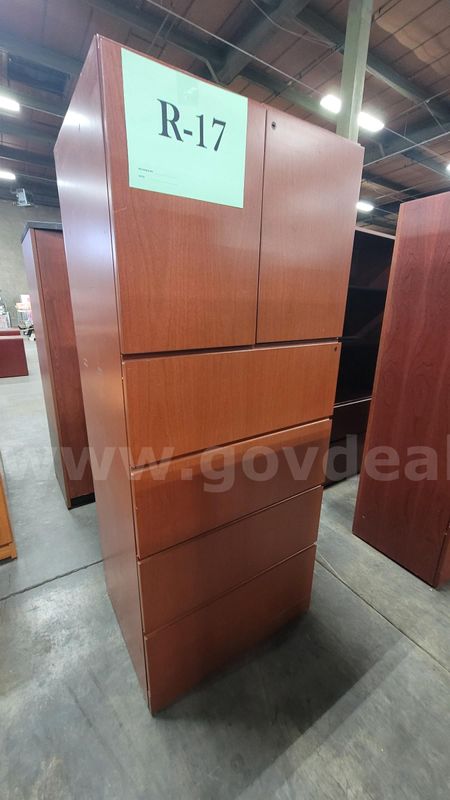 ****  Wood 4 Drawer Lateral File Cabinet 24x30x72 ****