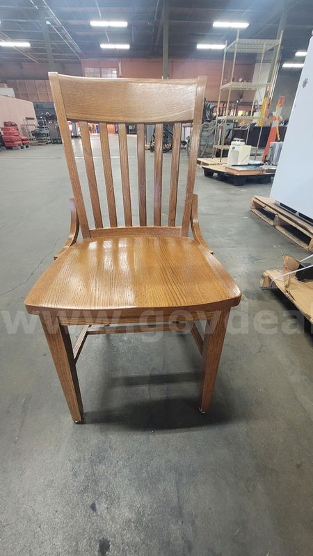 ****CLASSIC OAK LIBRARY CHAIR LOT OF 12 **** (I)