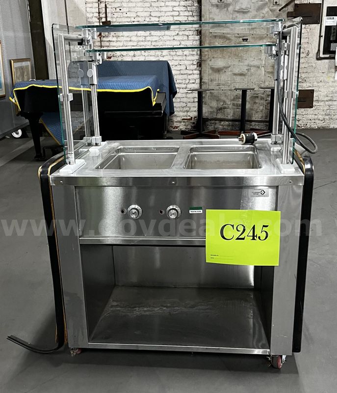 **** CARTER-HOFFMAN 2-WELL MOBILE FOOD WARMER COUNTER **** (I)
