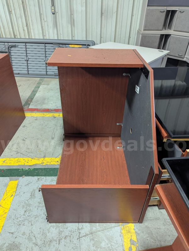 Brown Corner Desk with Extension Piece