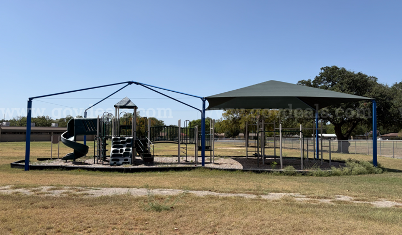 Burke Commercial Playground Structure with Integrated Shade Sails