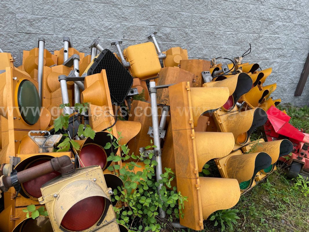Lot of Old Traffic Control Devices