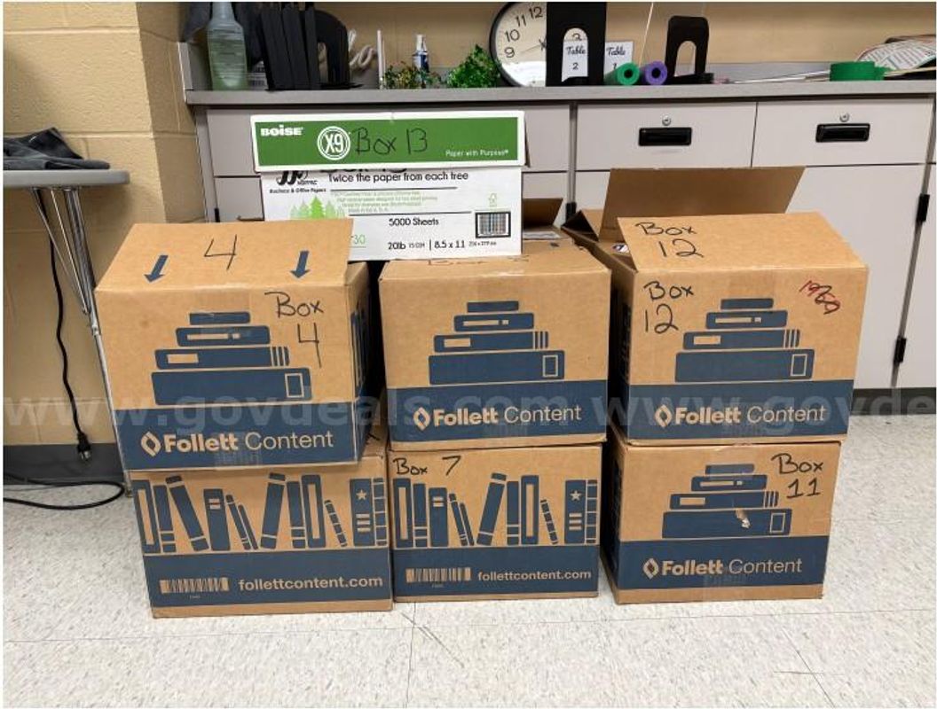 13 Boxes Middle School Library Books