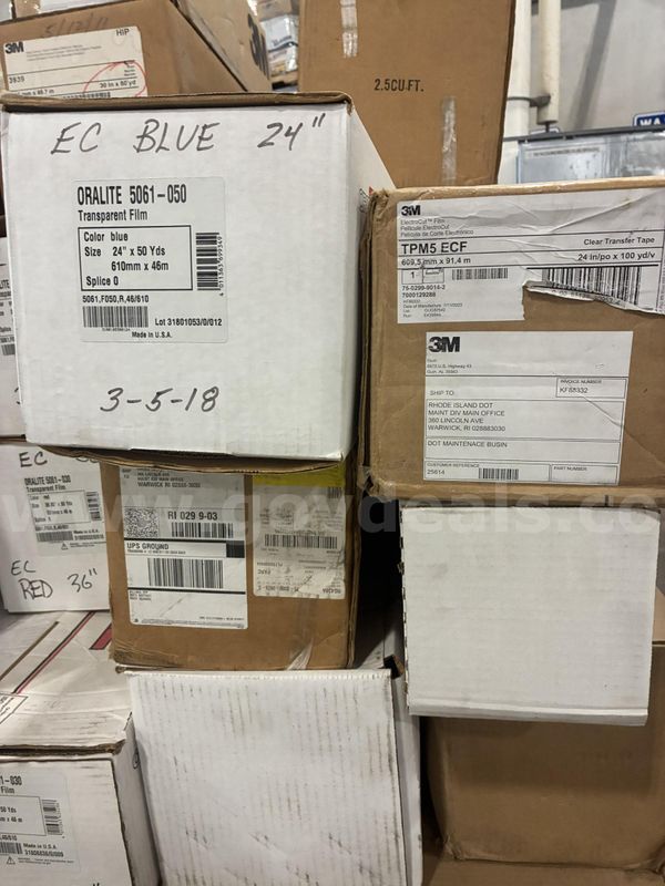 3M reflective sheeting, tape, Oralite pallet lot