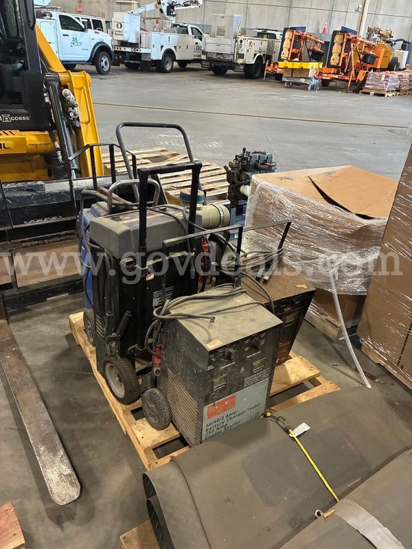 Pallet of battery chargers