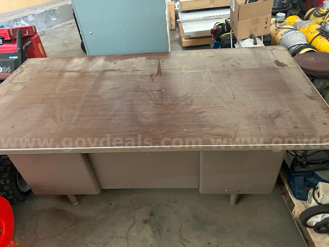 Lot of 3 Heavy Duty Desks with Drawers