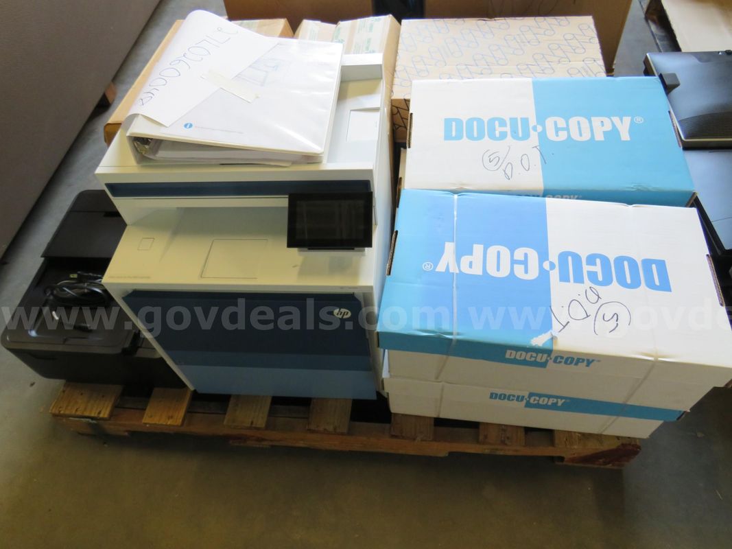 Printers & Boxes of Assorted Paper