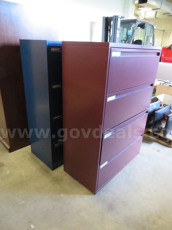 2- 4 Drawer Lateral Filing Cabinets