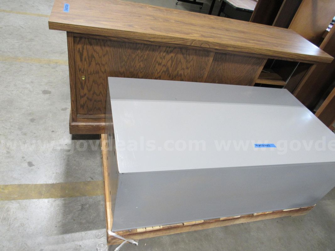 File Cabinet & Wood Credenza