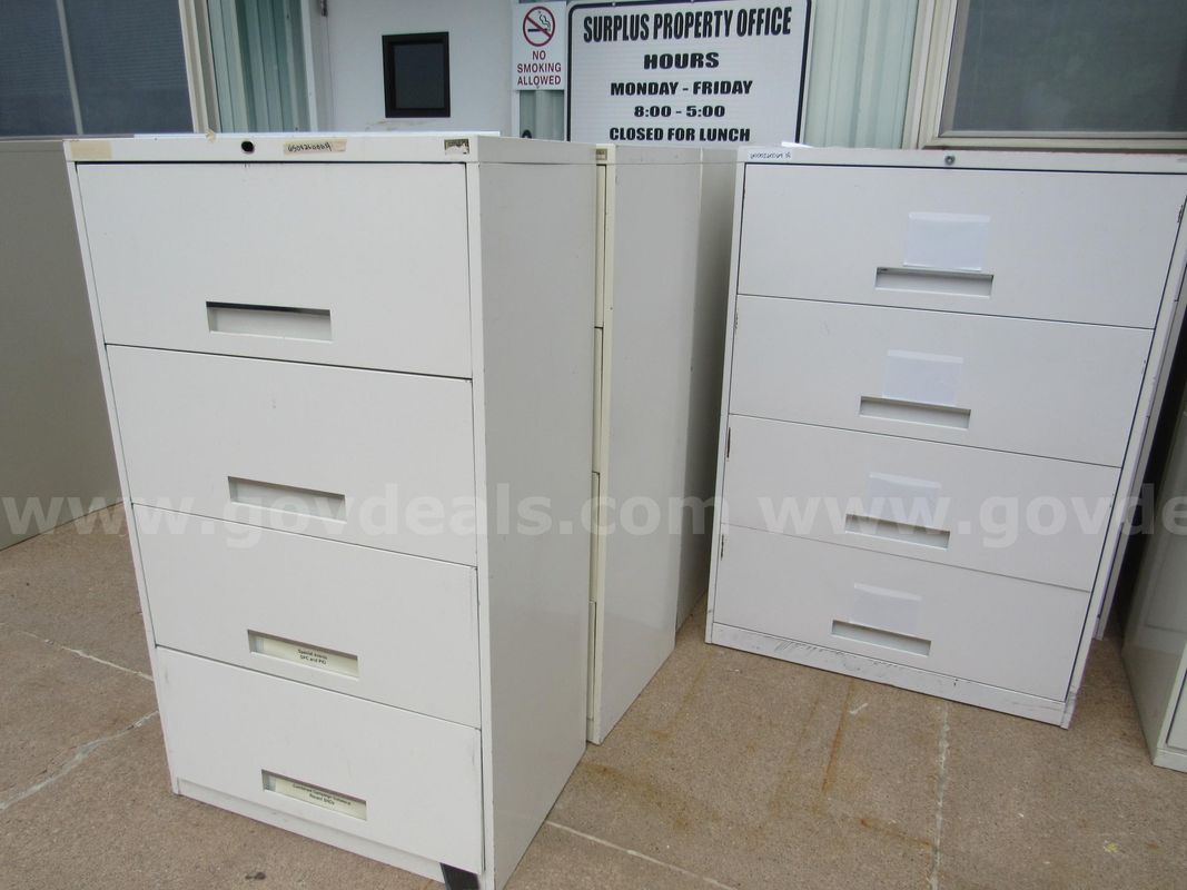 (6)-4 Drawer File Cabinets
