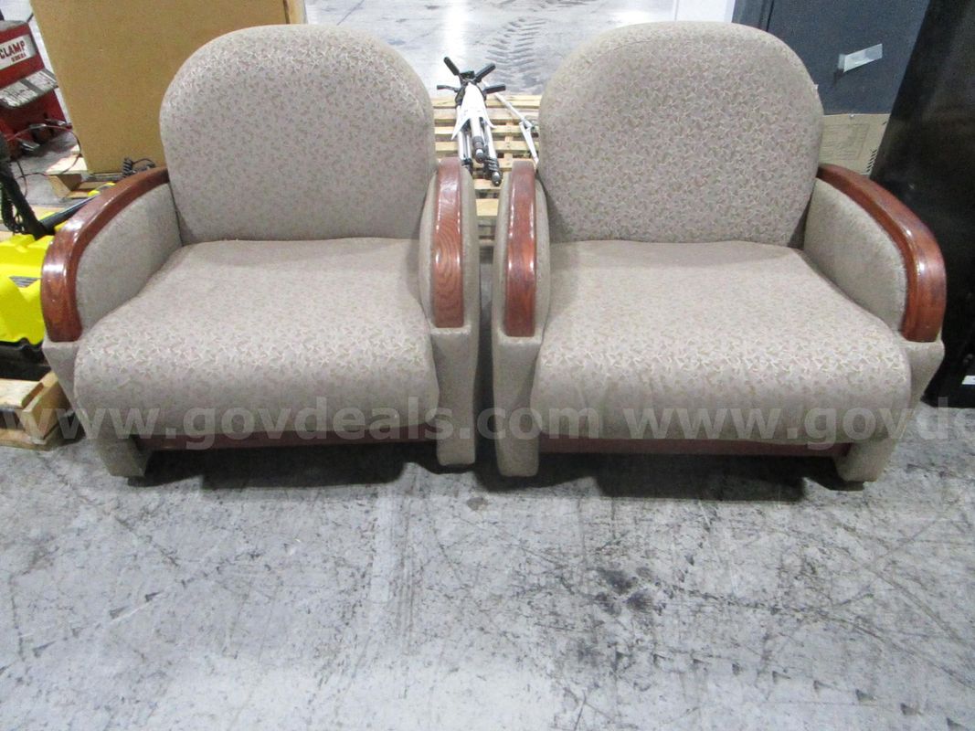 2 Cushioned Chairs (B)