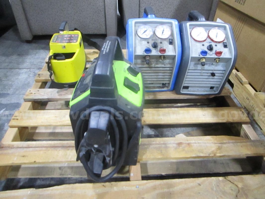 2 Refrigerant Recovery Equip. & 1 Power Pack (B)