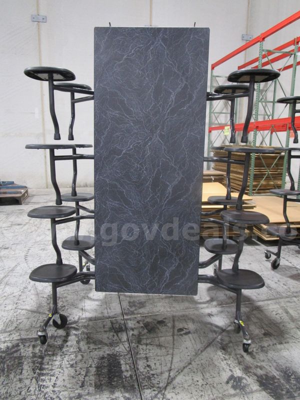 Mobile Cafeteria Table with Stools (K)