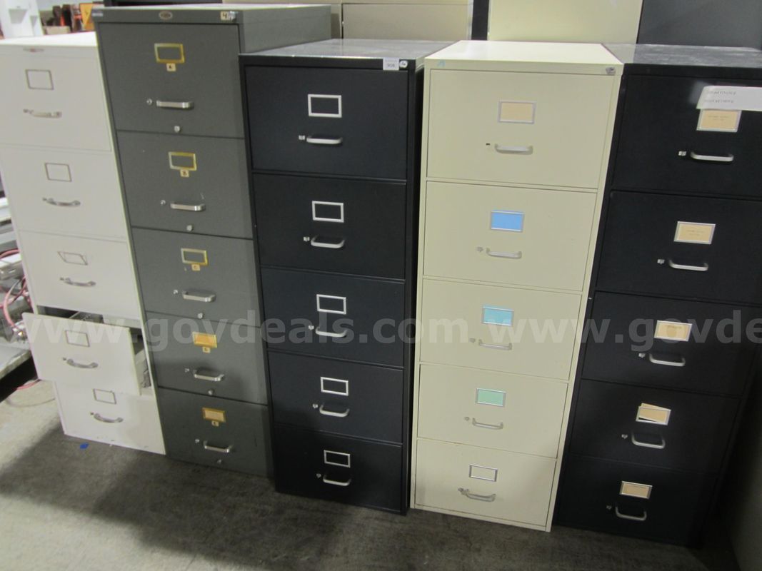 (5) File Cabinets Lot 908