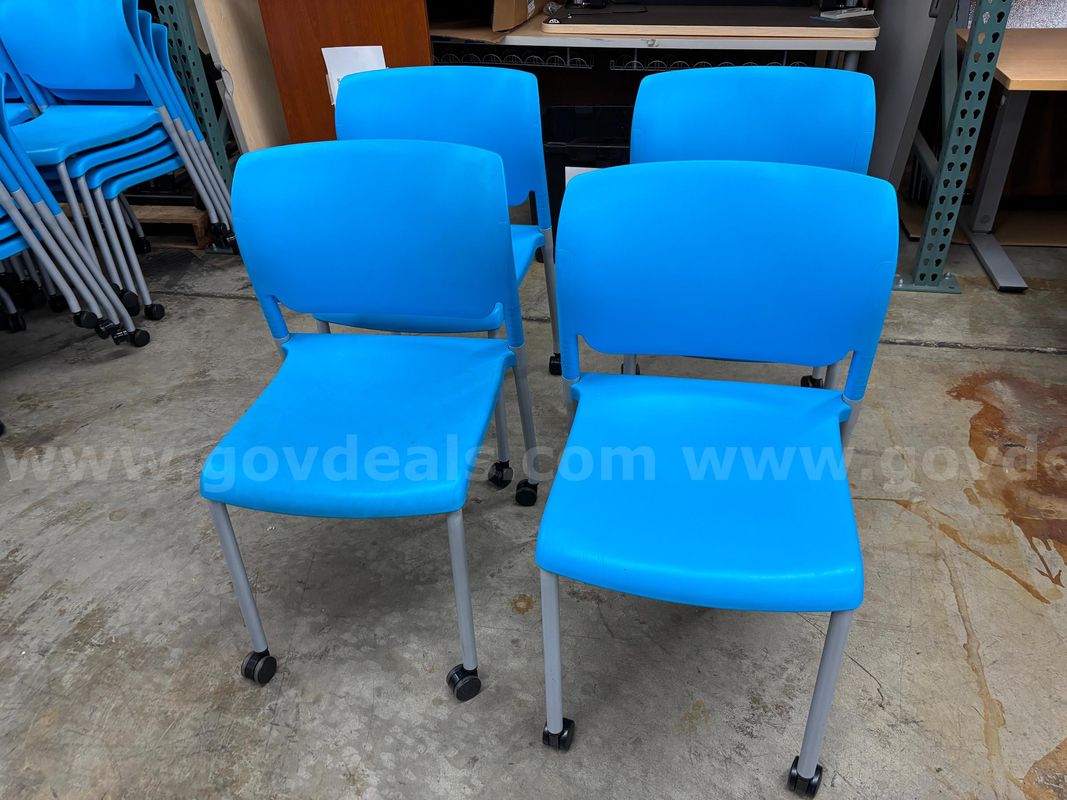Set of SitOnIt InFlex Armless Mobile Stack Chairs
