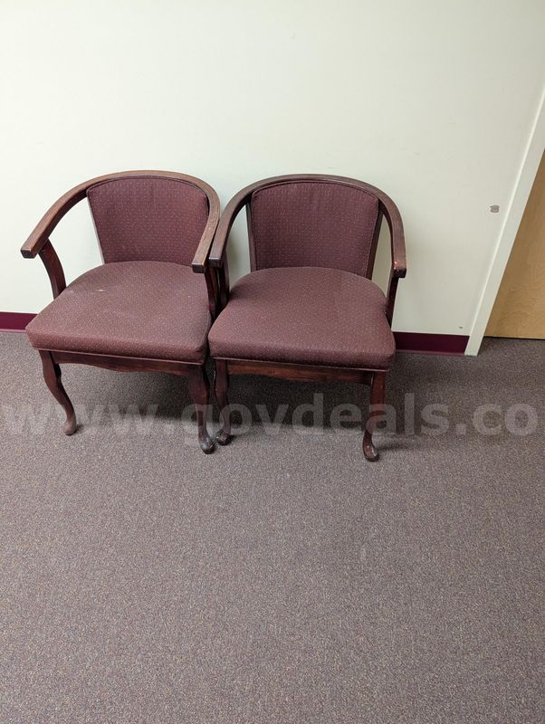 2 Chair Mahogany office chairs