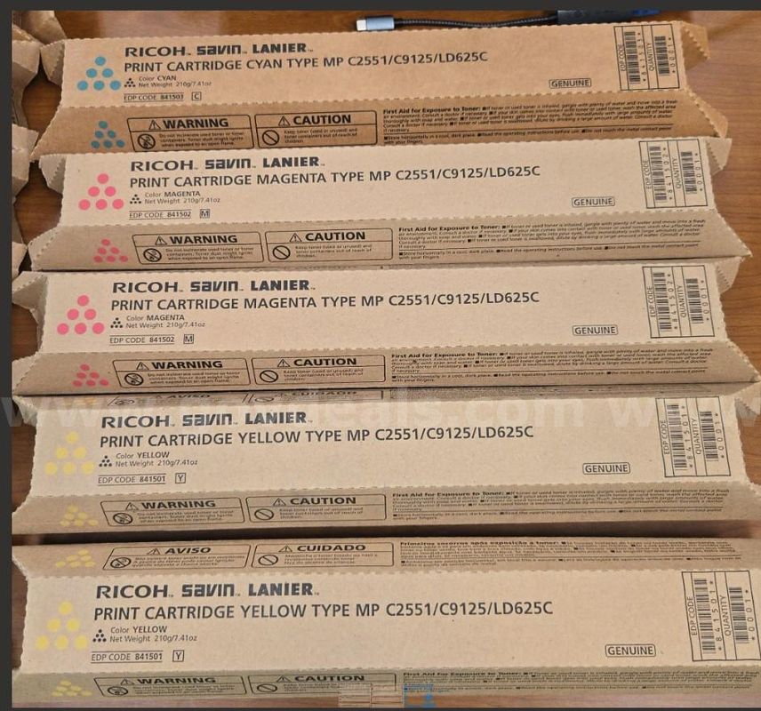 Ricoh Printer Toner Cartridges (C2551/C9125/LD625C) – Never Used