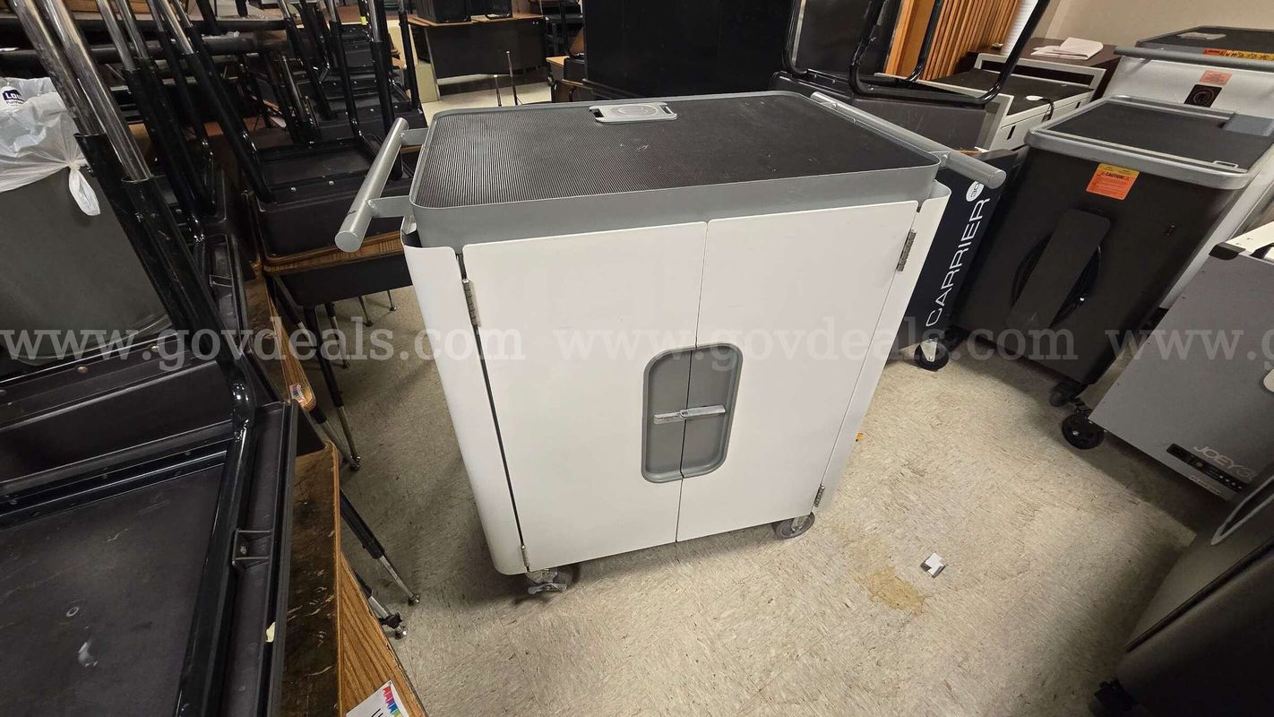 Lot of 3 Mobile Chromebook / Laptop Charging & Storage Carts