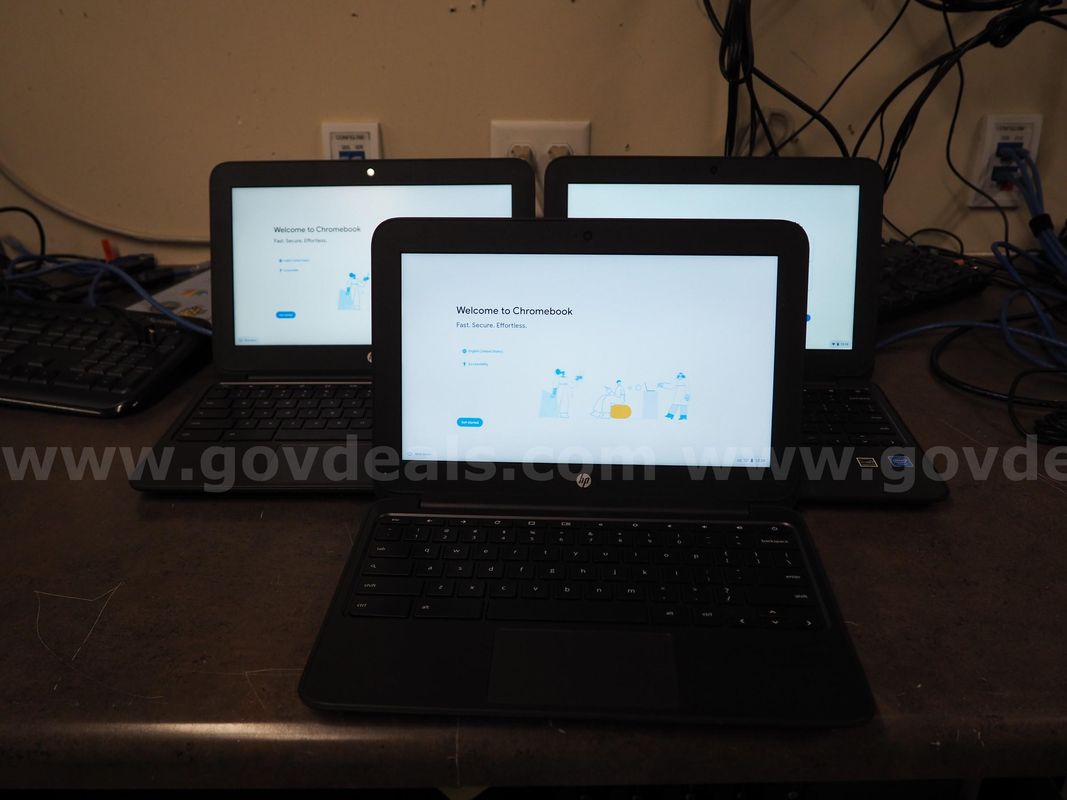 2 G4 11.6" Chromebooks and a 11.6" G5 Chromebook