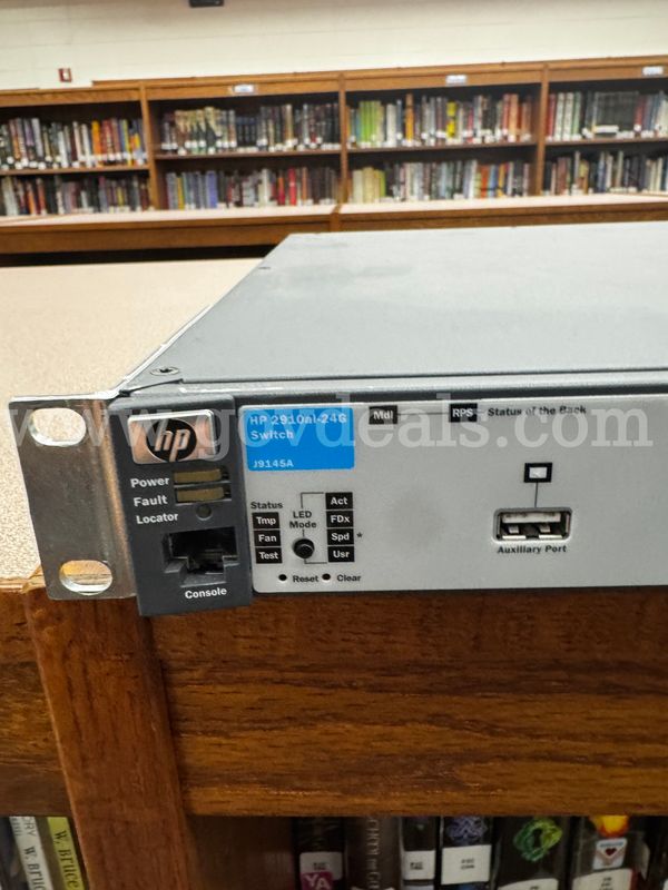 HP ProCurve 2910al-24G Switch (J9145A), 24-Port GbE Layer 3 Managed Rackmount Network Switch with Module Expansion.