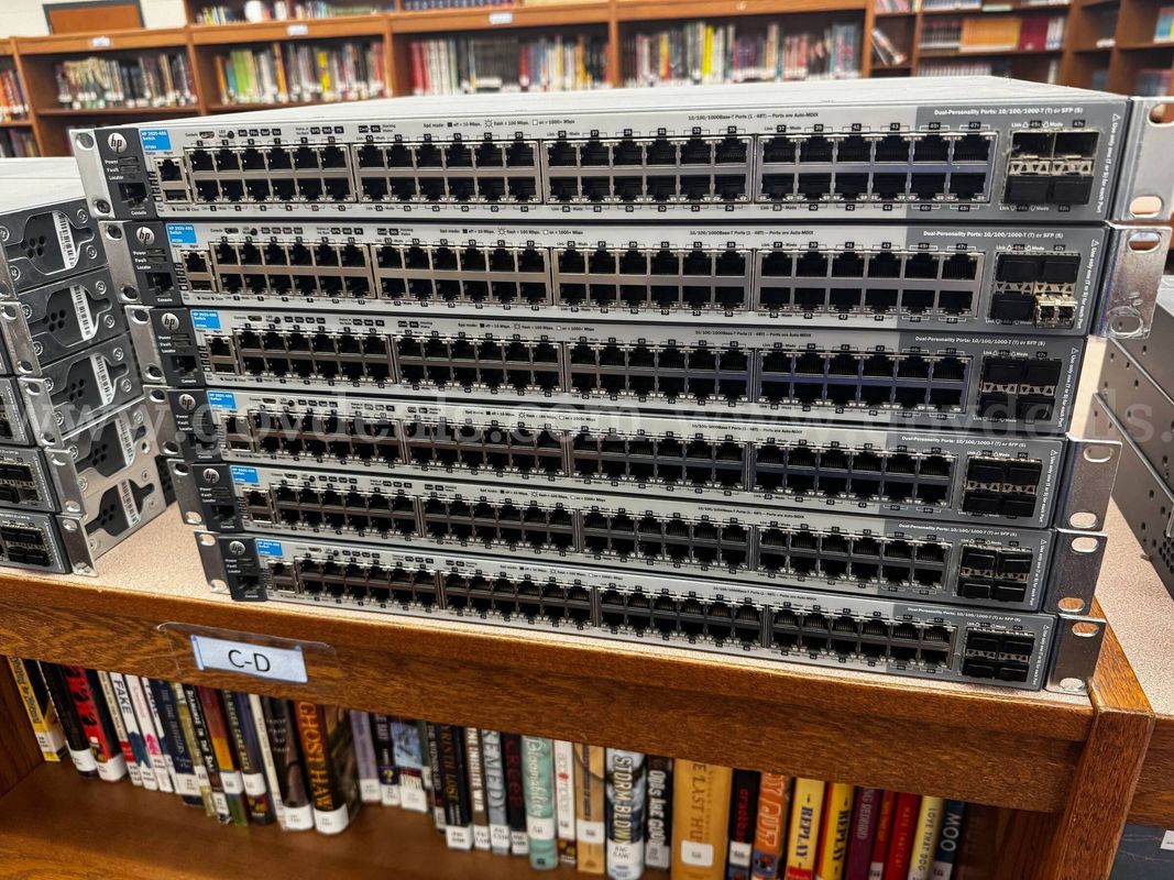 Lot of (6) HP 2530-48G Switches (J9775A), 48-Port GbE Layer 2 Managed Rackmount Network Switches with SFPs