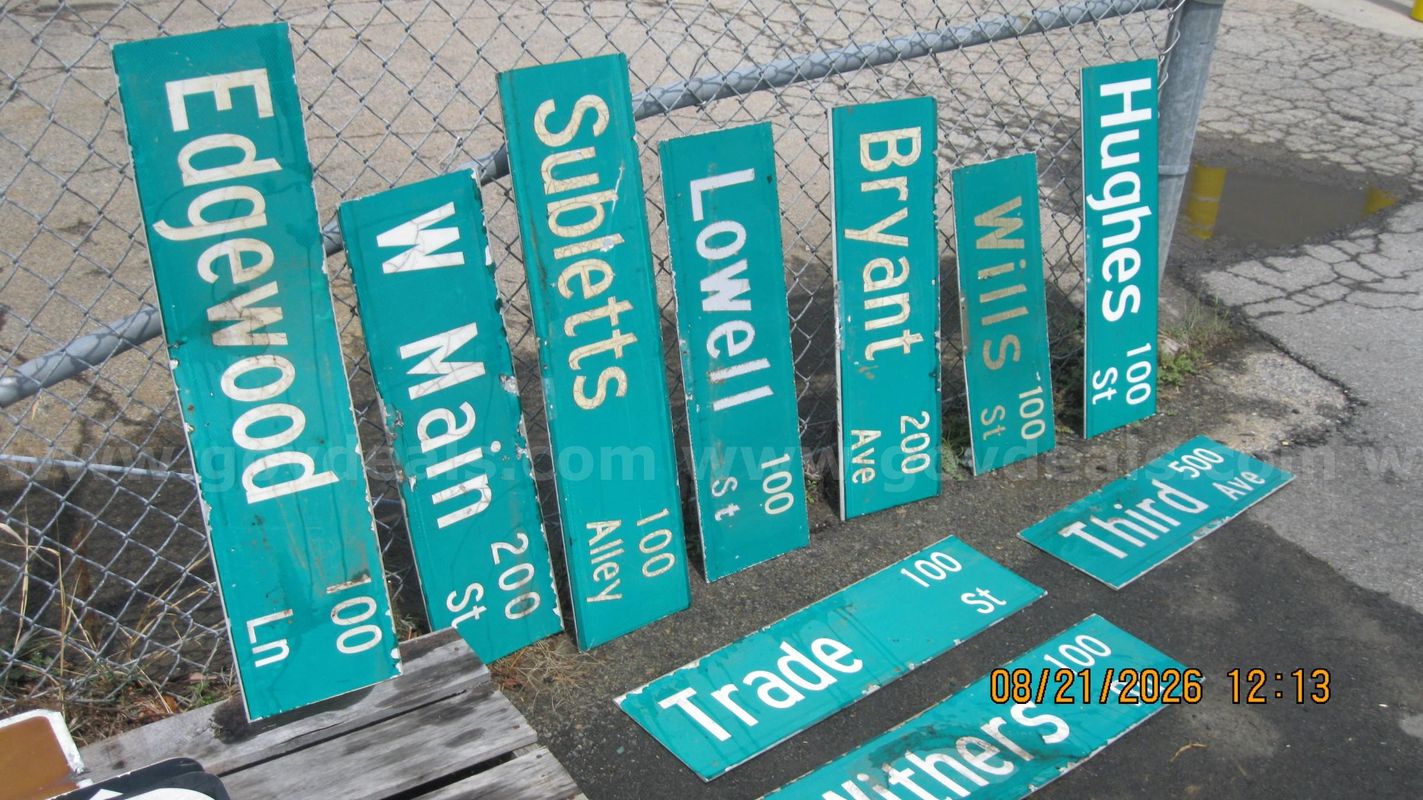 Street Signs , USED