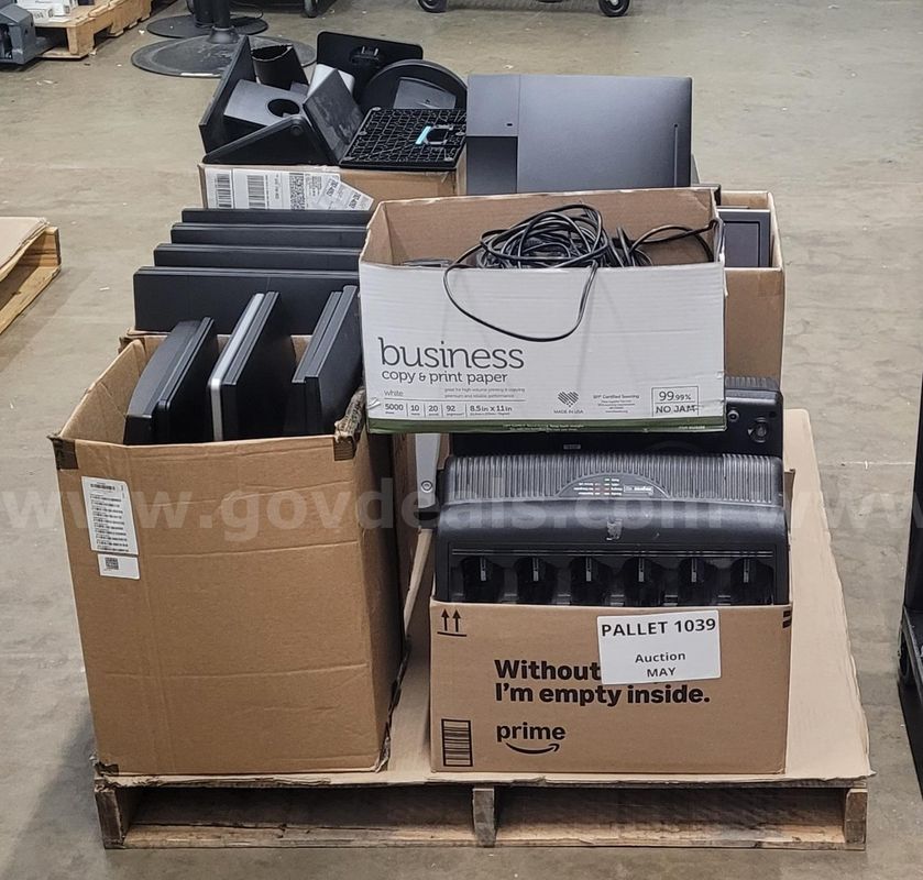 Monitors, hand radio charging stations, printer, camera