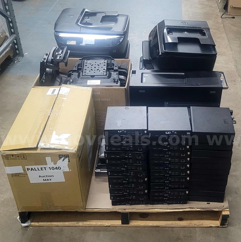 docks, laptops, desktops, and printers