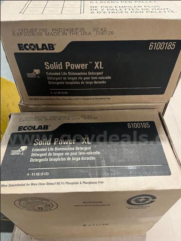 EcoLab Solid Power XL Dishwashing Detergent - 4 Cases