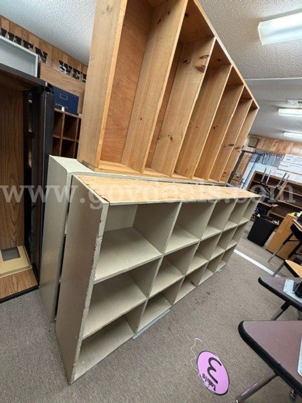 Misc Shelving - (2) Cubby shelves and (1) shelf