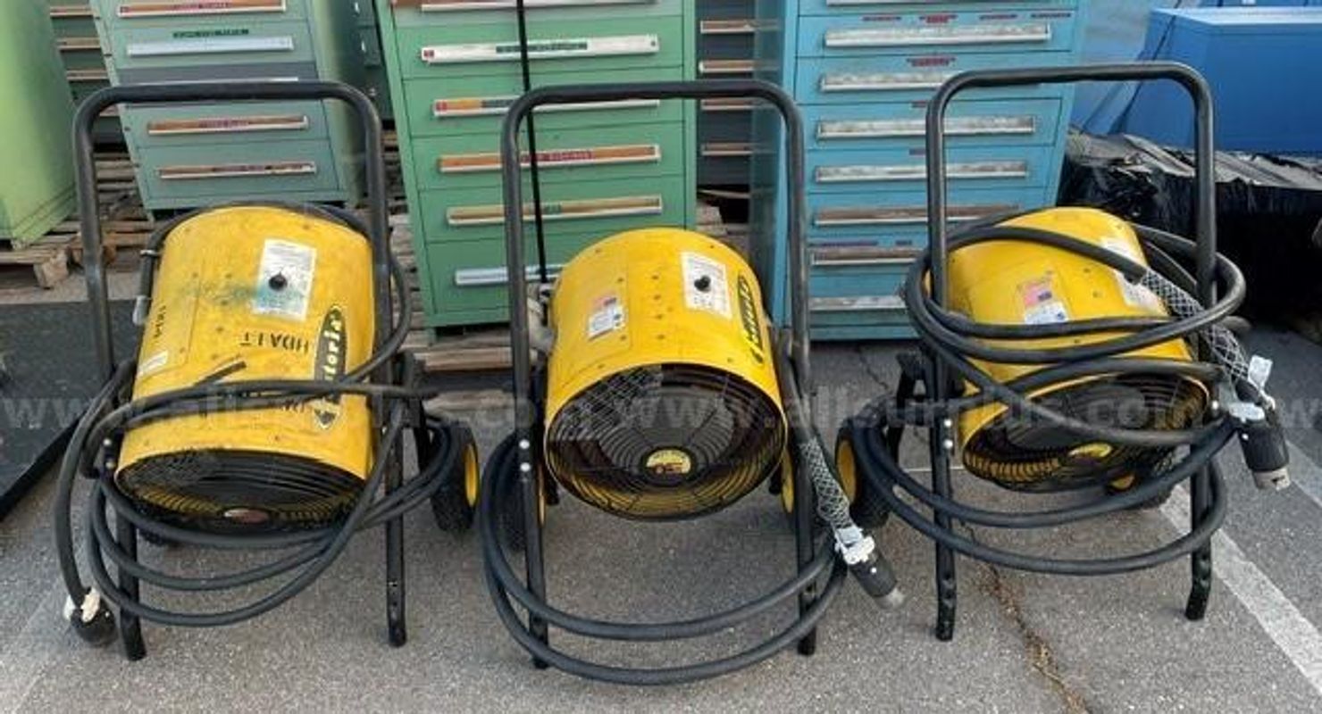 Lot of 3 Fostoria Portable Electric Salamander Space Heaters (2598456) Huntington Beach, CA