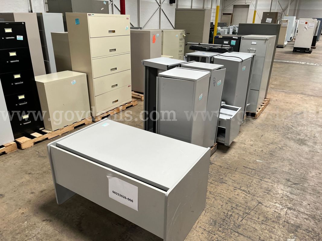 Lot of Storage Bins and File Cabinets