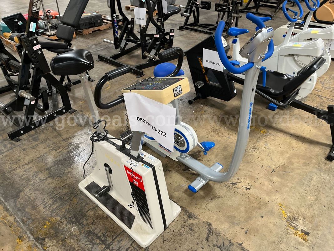 Lot of exercise bikes