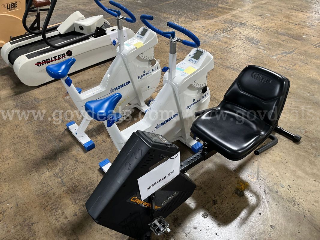 Lot of exercise bikes