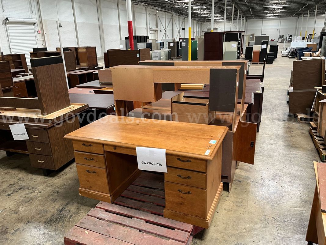 Lot of Wood desk and furniture