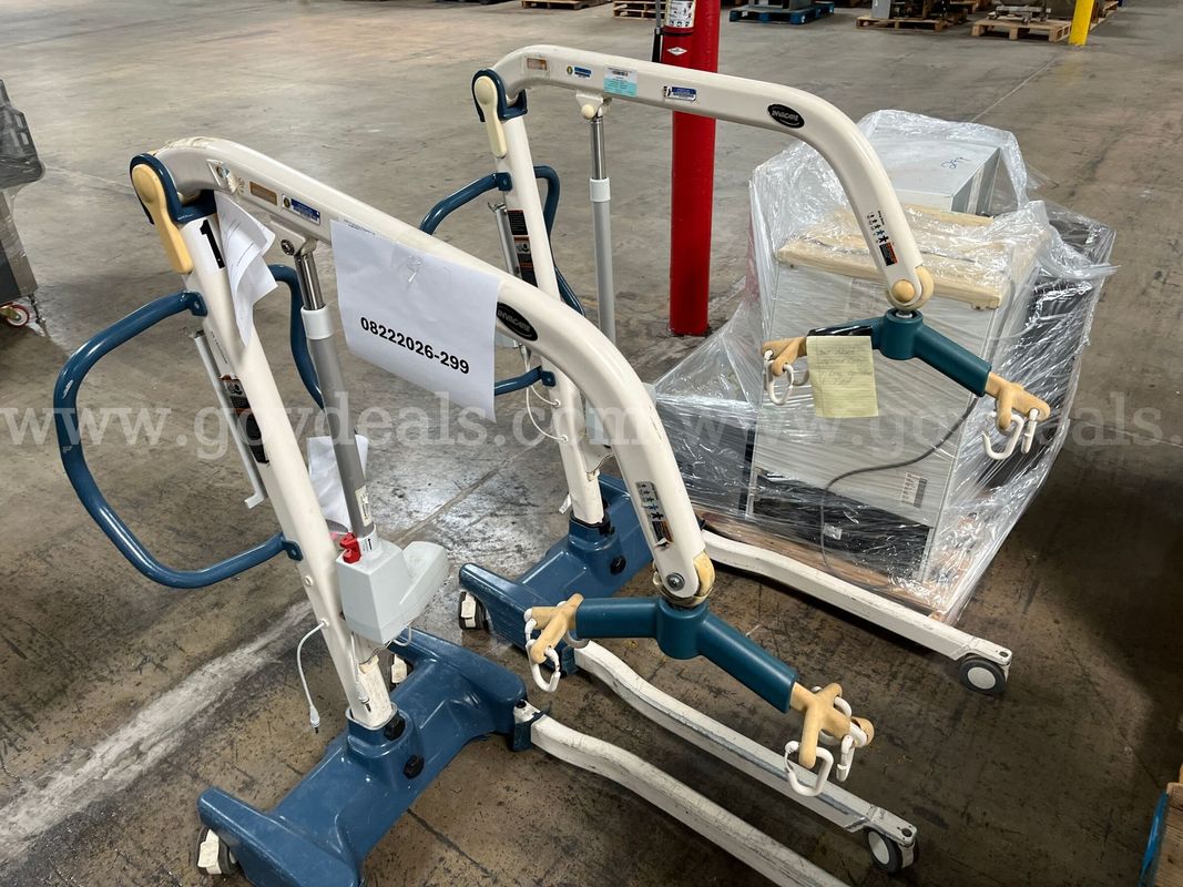 Lot of patient lifts and mini refrigerators