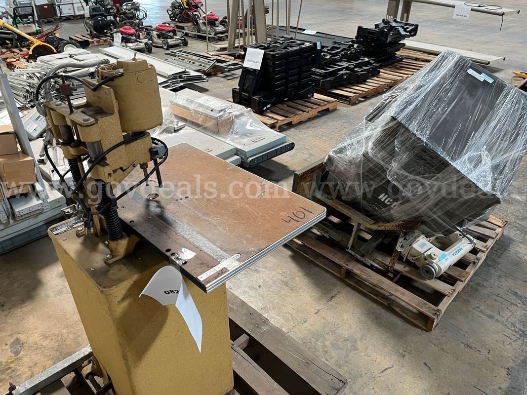 Lot of Multi-Purpose Carts/Industrial Sewing Machine/Paper Drill Press