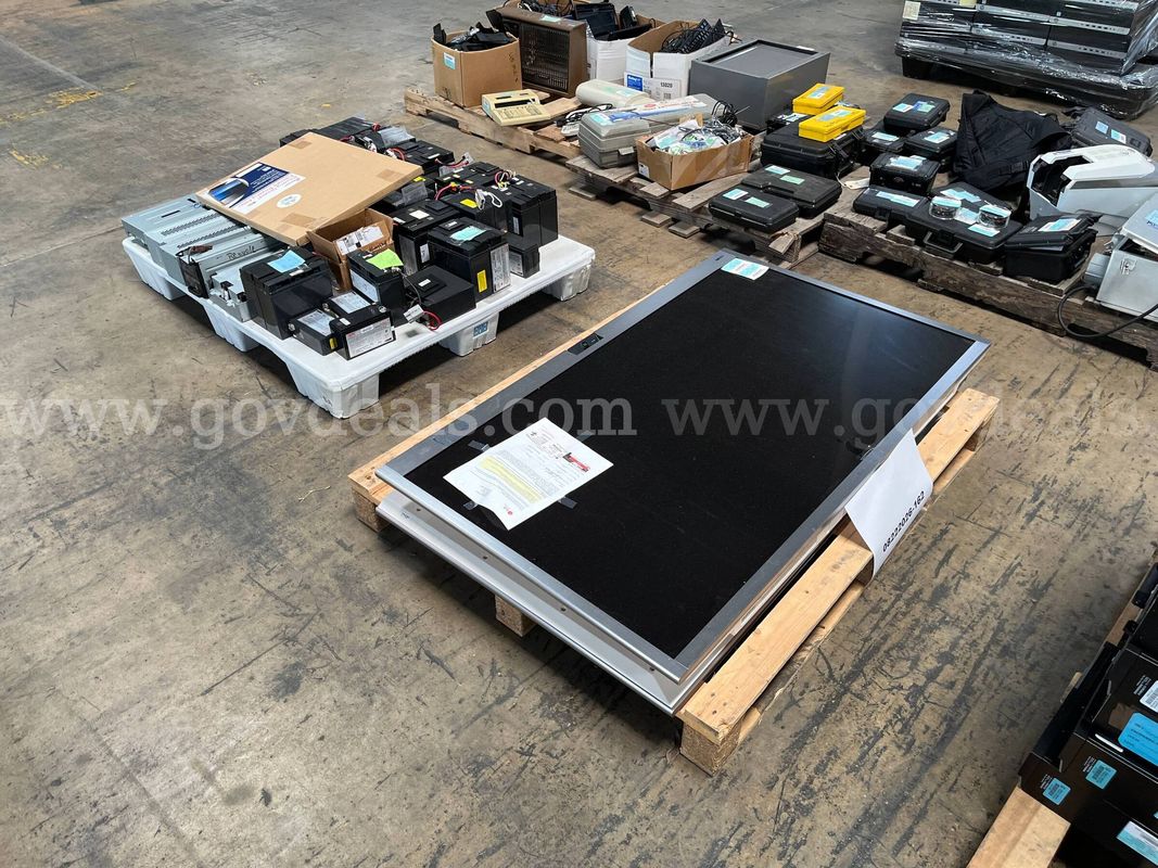 Lot of Flat Screen Confrence Display and Backup Battery Units