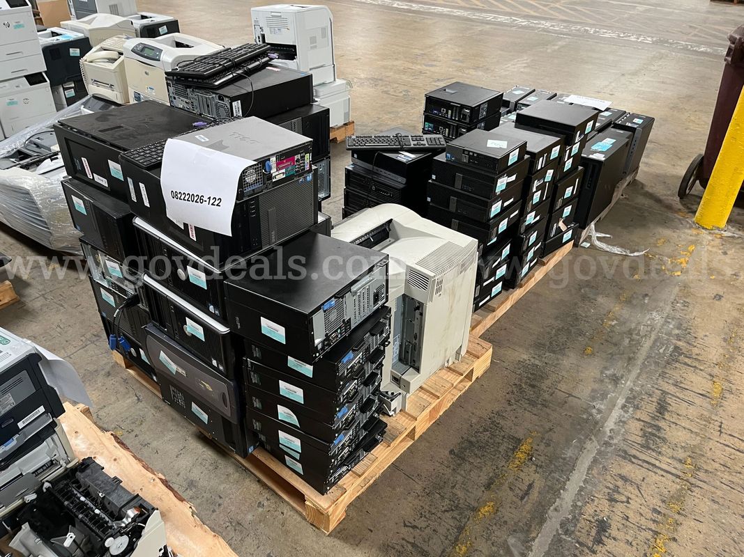 Lot of CPUs and office equipment