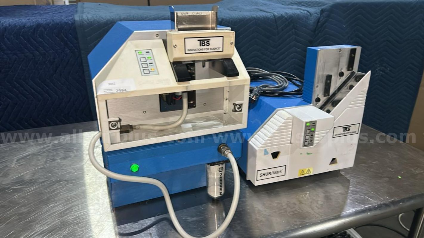 3 pcs. Triangle Biomedical Sciences (TBS) SHUR/MARK Slide Labeler with Dust Extractor